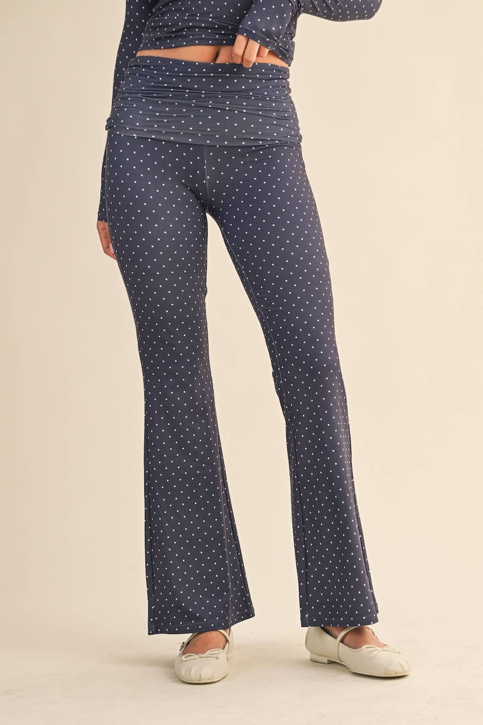 Navy Blue Polka Dot Print set